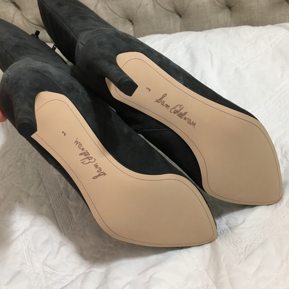 Size 8 Sam Edelman Suede Leather Knee High Boots - Picture 6 of 8